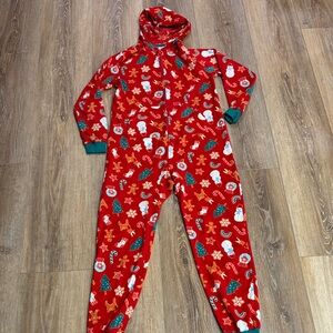 Cat & Jack Red Holiday Print Kids One Piece